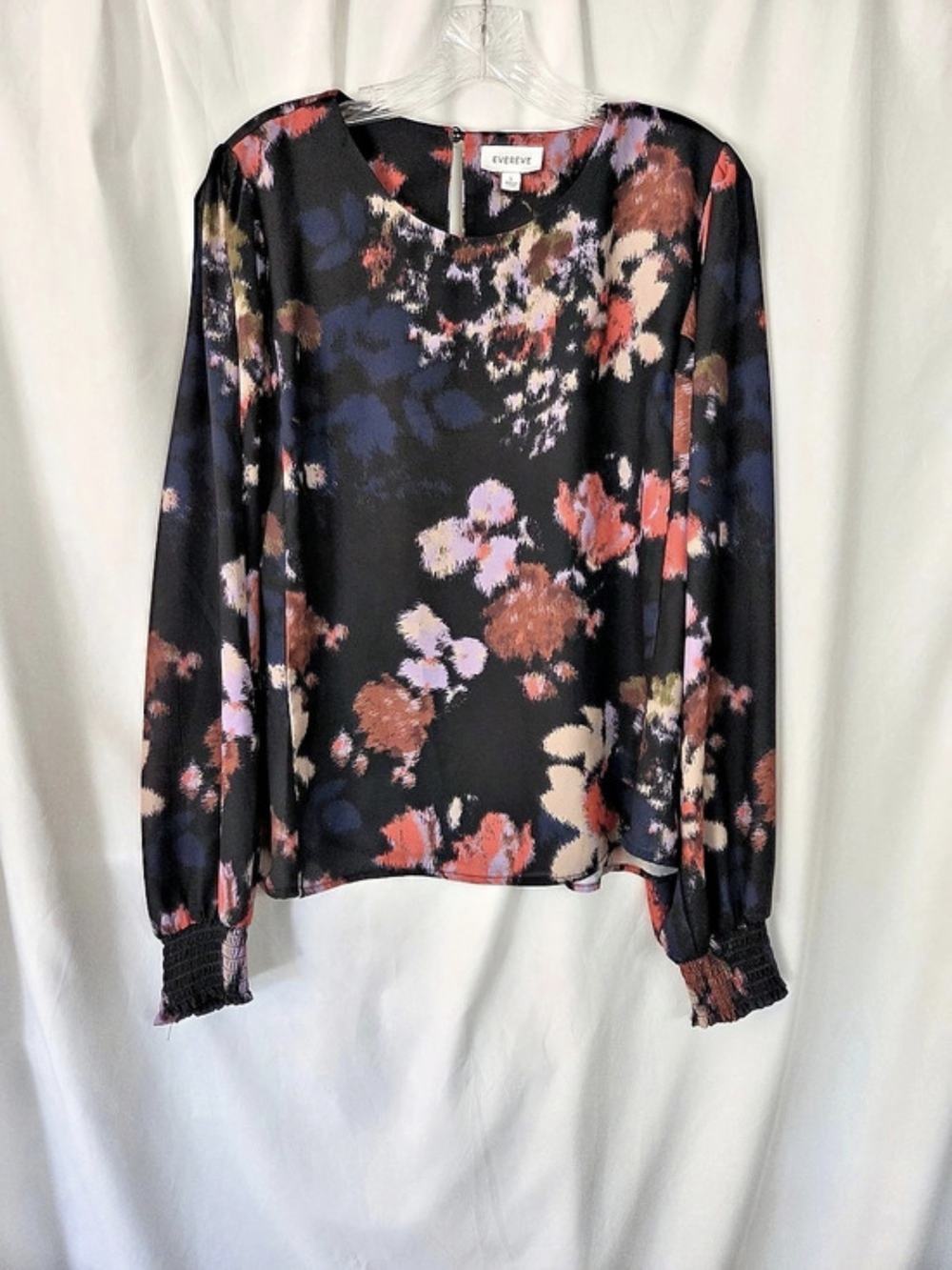 Evereve Fall Floral Long Sleeve Blouse Size L